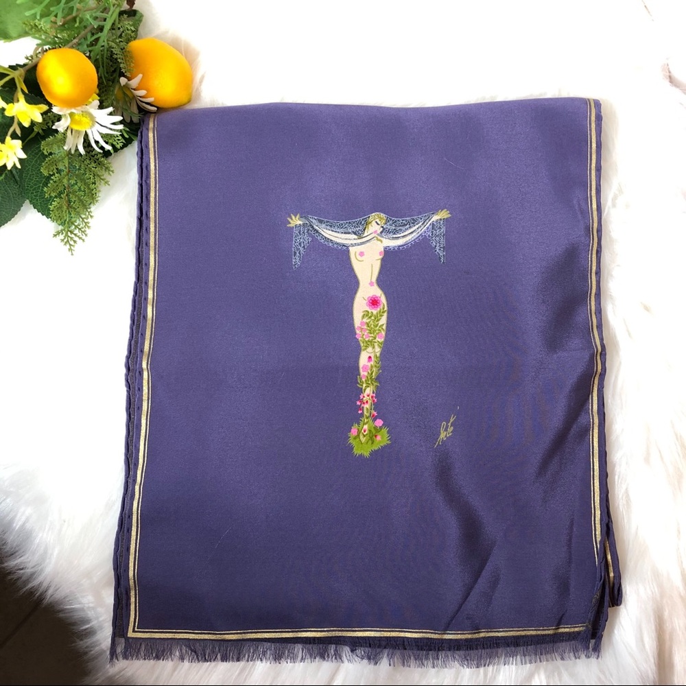Rare ERTE All Silk Scarf - Made in Italy - Vintage - Picture 1 of 4